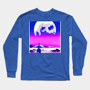 Walking towards the cloud moon. Long Sleeve T-Shirt